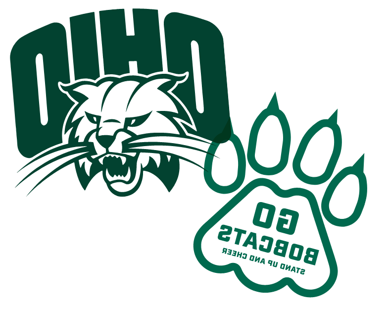 Bobcat Athletics logo and 'Go Bobcats' text inside paw illustration